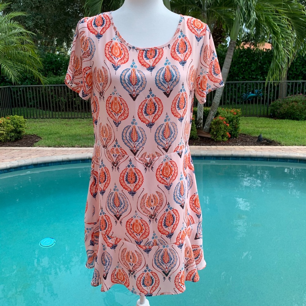 Women’s Aqua Lined Dress - Picture 2 of 9